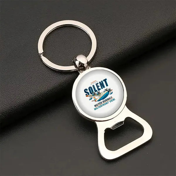 Short S.45 Solent Mk 3 - Cartoon - Bottle Opener Key Chain - White