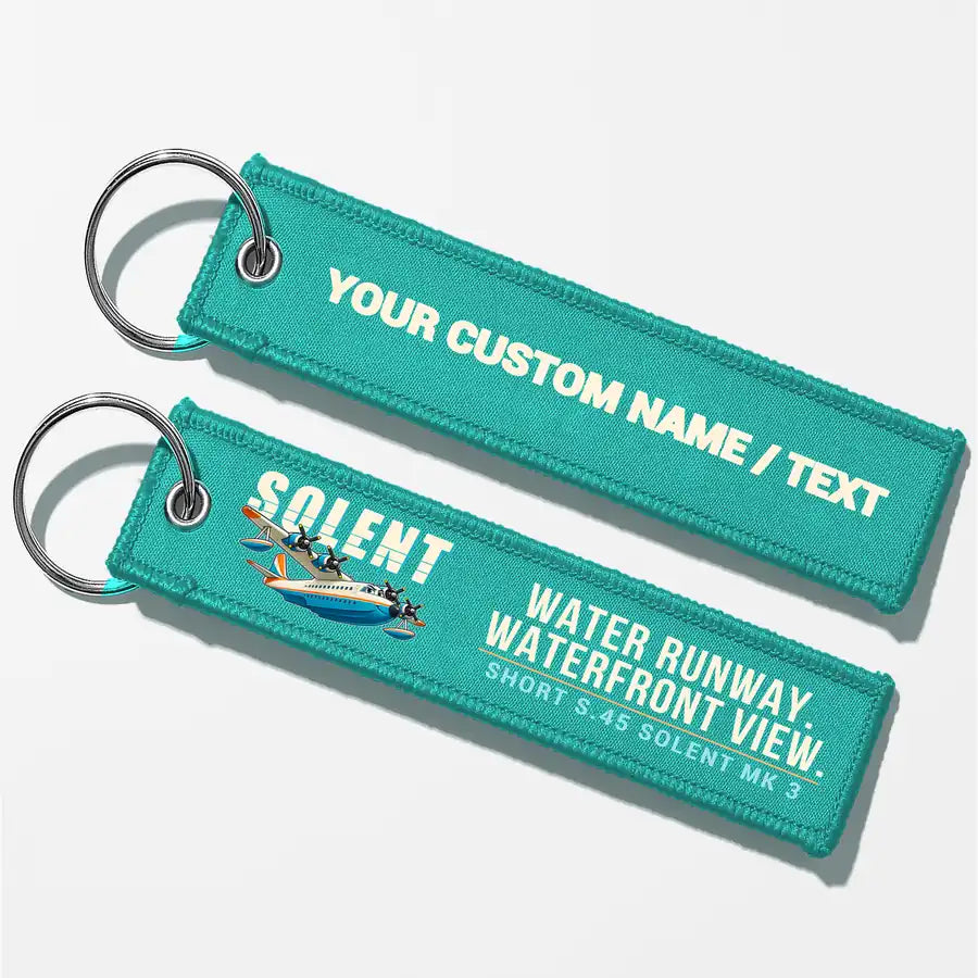 Short S.45 Solent Mk 3 Aviator Key Chains - Turquoise - Cartoon - Personalized