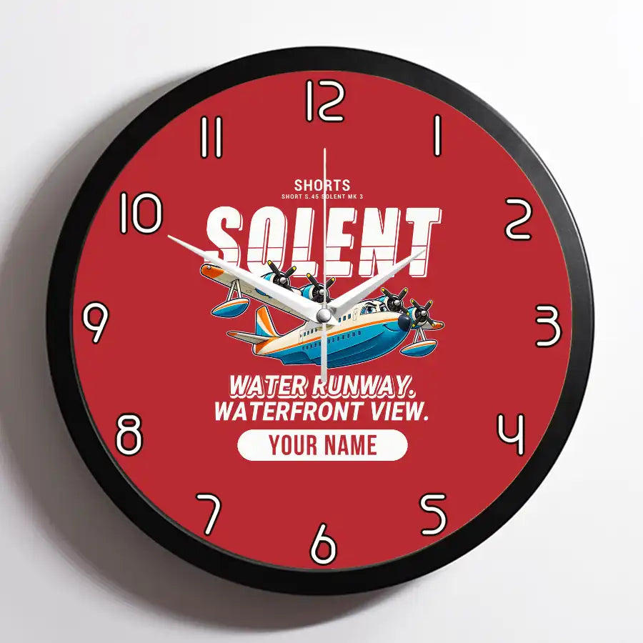Short S.45 Solent Mk 3 - Cartoon + Name - Framed - Red
