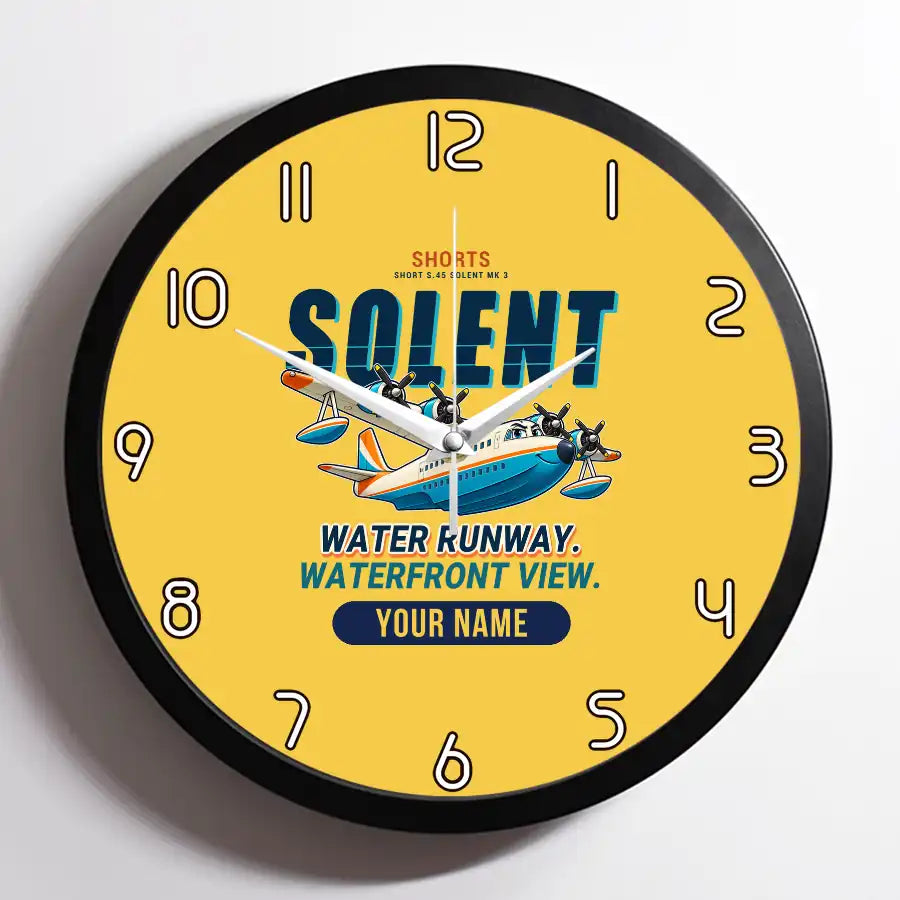 Short S.45 Solent Mk 3 - Cartoon + Name - Framed - Yellow