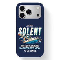 Thumbnail for Short S.45 Solent Mk 3 - Cartoon + Name - MagSafe iPhone 17 Pro - Navy Blue