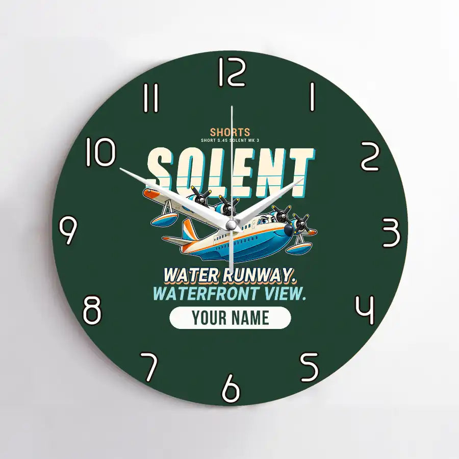 Short S.45 Solent Mk 3 - Cartoon + Name - No Frame - Dark Green