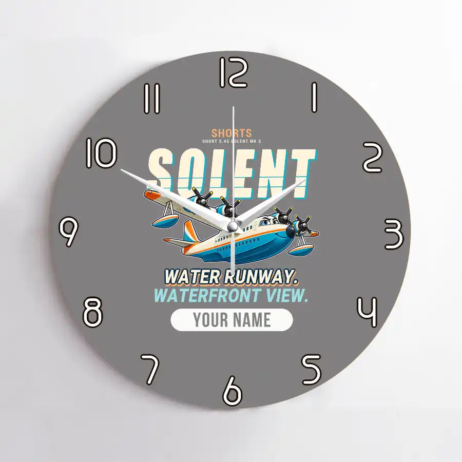 Short S.45 Solent Mk 3 - Cartoon + Name - No Frame - Gray