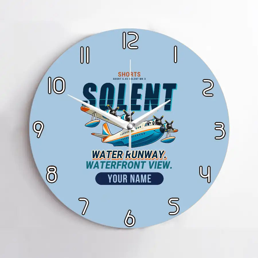 Short S.45 Solent Mk 3 - Cartoon + Name - No Frame - Light Blue