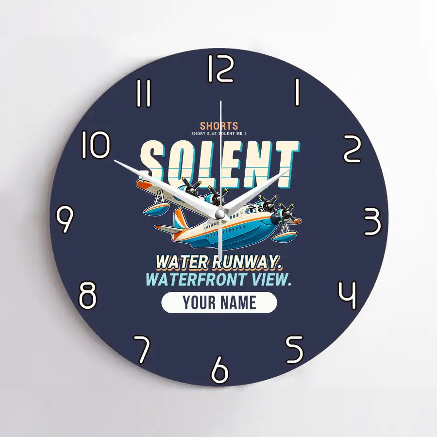Short S.45 Solent Mk 3 - Cartoon + Name - No Frame - Navy Blue
