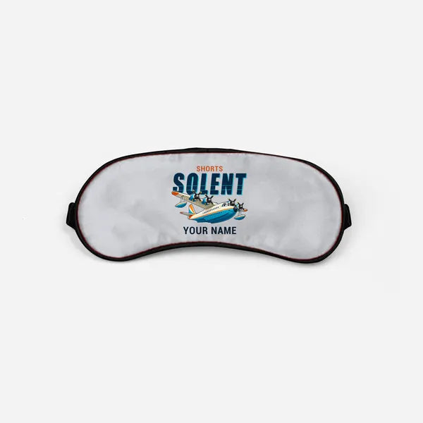Short S.45 Solent Mk 3 - Cartoon + Name - Sleep Mask - Light Gray