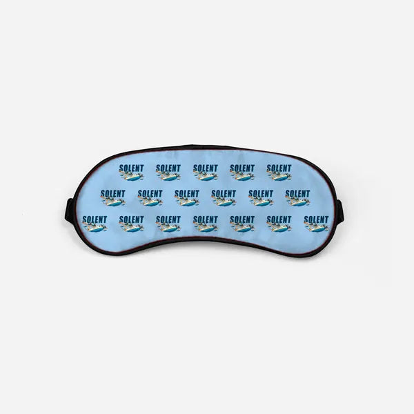 Short S.45 Solent Mk 3 - Cartoon Pattern - Sleep Mask - Light Blue