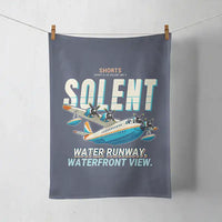 Thumbnail for Short S.45 Solent Mk 3 - Cartoon - Towel - Navy Blue