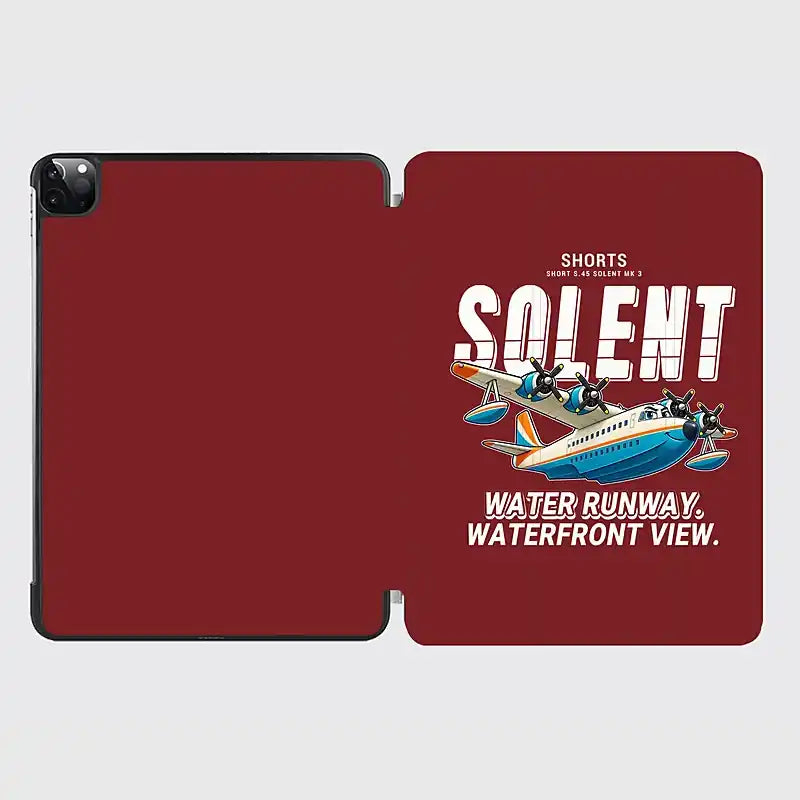Short S.45 Solent Mk 3 - Cartoon - iPad Case - Dark Red