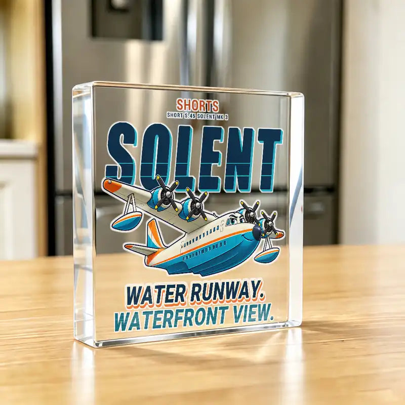 Short S.45 Solent Mk 3 - Crystal Ornament - Cartoon - Kitchen