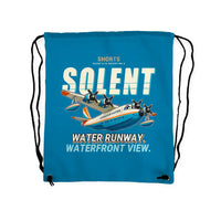 Thumbnail for Short S.45 Solent Mk 3 - Drawstring Bag - Cartoon - Light Blue