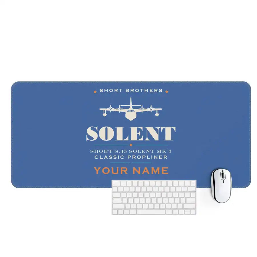 Short S.45 Solent Mk 3 - Heritage + Name - Desk Mat - Blue