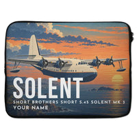 Thumbnail for Short S.45 Solent Mk 3 - Laptop Sleeve + Name