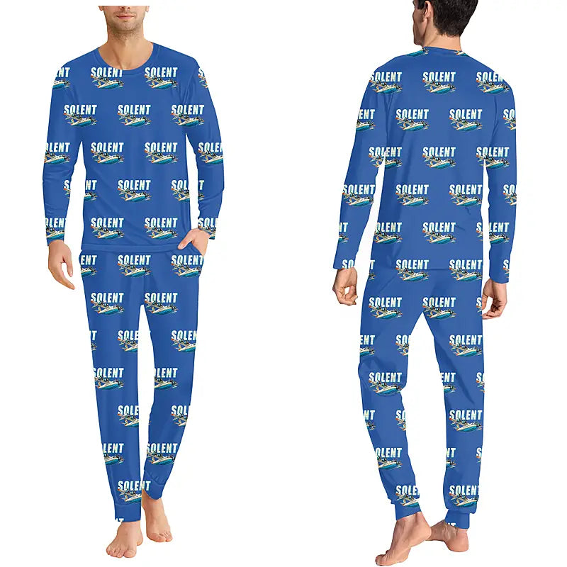 Short S.45 Solent Mk 3 - Men Pajamas - Cartoon Pattern - Blue