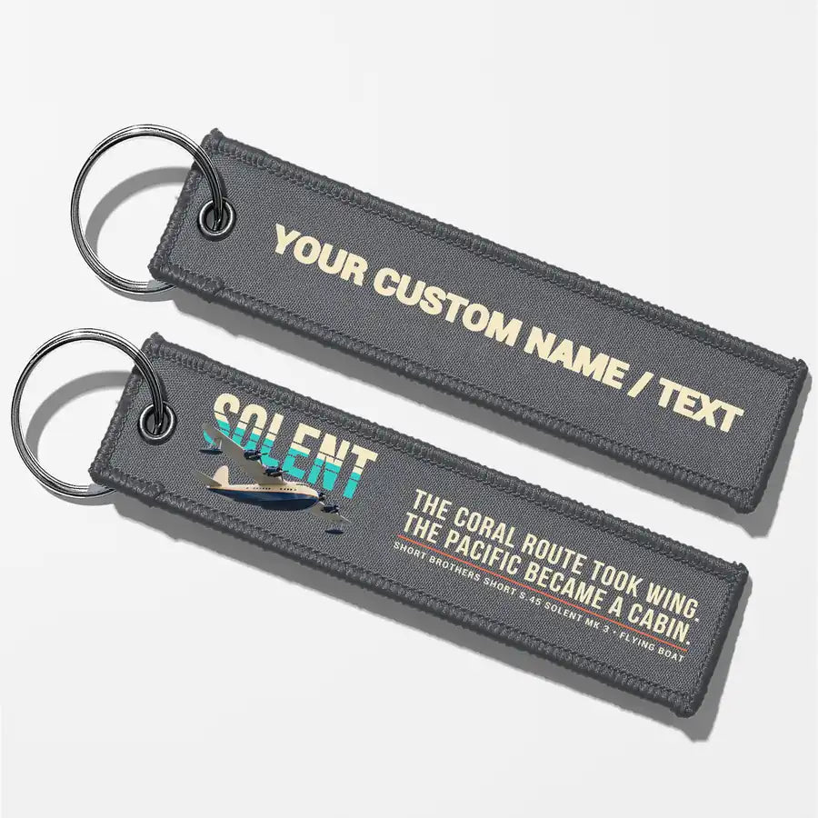 Short S.45 Solent Mk 3 Aviator Key Chains - Gray - Original - Personalized