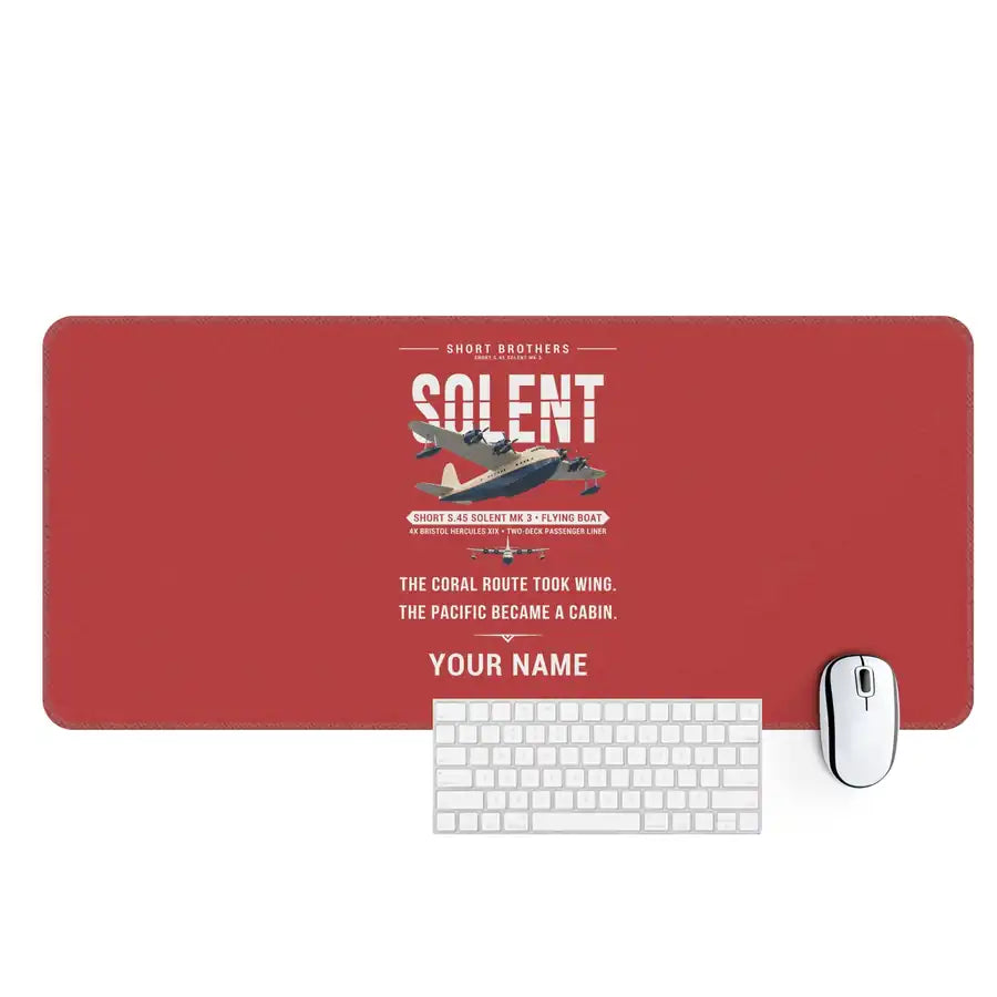 Short S.45 Solent Mk 3 - Original + Name - Desk Mat - Red