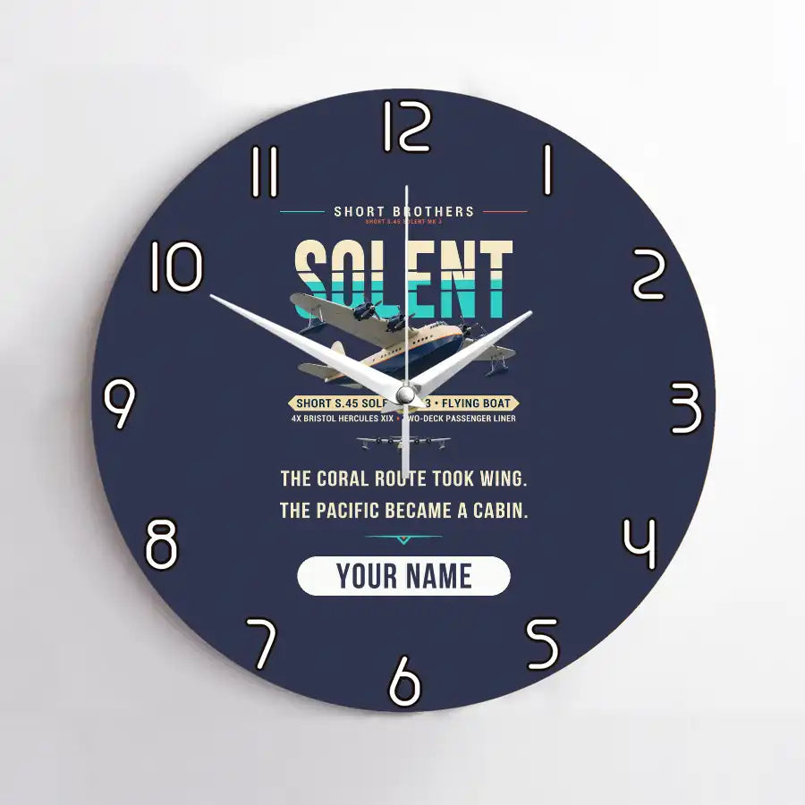 Short S.45 Solent Mk 3 - Original + Name - No Frame - Navy Blue