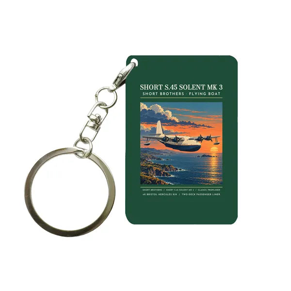 Short S.45 Solent Mk 3 - Poster - Key Chain - Dark Green