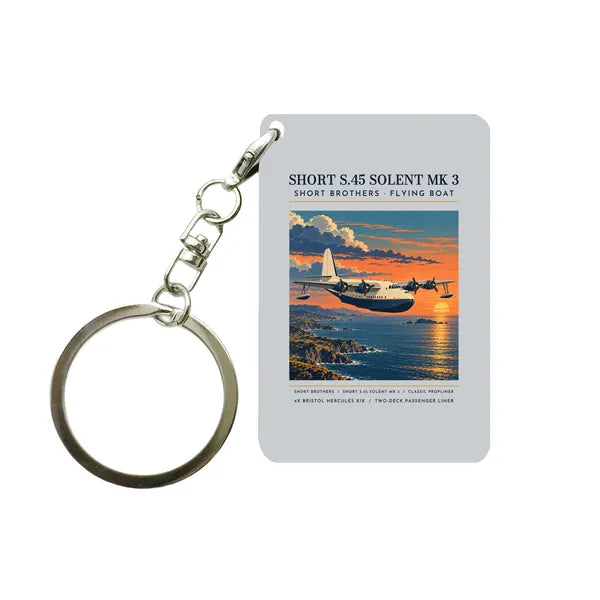 Short S.45 Solent Mk 3 - Poster - Key Chain - Light Gray