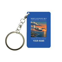 Thumbnail for Short S.45 Solent Mk 3 - Poster + Name - Key Chain - Blue