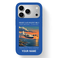 Thumbnail for Short S.45 Solent Mk 3 - Poster + Name - MagSafe iPhone 17 Pro - Blue