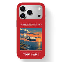 Thumbnail for Short S.45 Solent Mk 3 - Poster + Name - MagSafe iPhone 17 Pro - Red