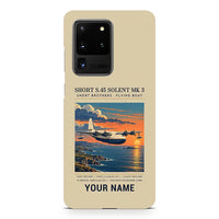 Thumbnail for Short S.45 Solent Mk 3 - Poster + Name - Samsung Case - Beige