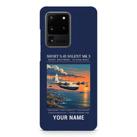 Thumbnail for Short S.45 Solent Mk 3 - Poster + Name - Samsung Case - Navy Blue