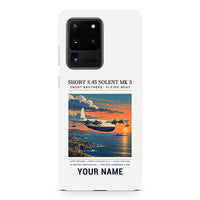 Thumbnail for Short S.45 Solent Mk 3 - Poster + Name - Samsung Case - White