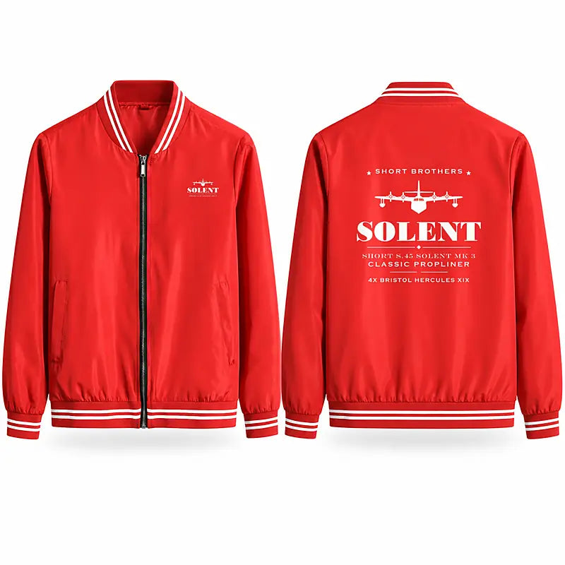 Short S.45 Solent Mk 3 Stylish Jackets - Baseball Collar - Heritage - Red