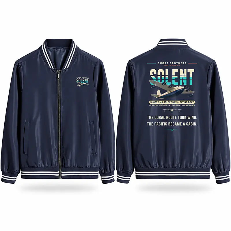 Short S.45 Solent Mk 3 Stylish Jackets - Baseball Collar - Original - Navy Blue