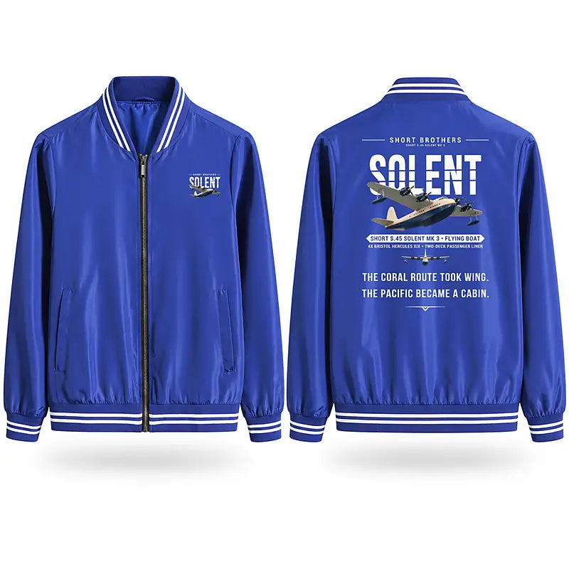Short S.45 Solent Mk 3 Stylish Jackets - Baseball Collar - Original - Royal Blue
