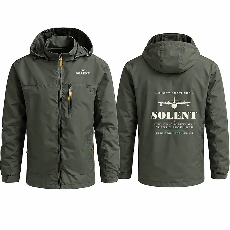 Short S.45 Solent Mk 3 Stylish Jackets - Hooded Windbreaker - Heritage - Olive Green