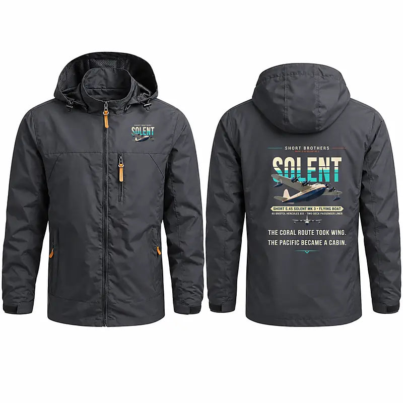 Short S.45 Solent Mk 3 Stylish Jackets - Hooded Windbreaker - Original - Charcoal