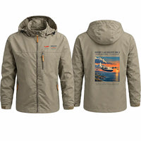 Thumbnail for Short S.45 Solent Mk 3 Stylish Jackets - Hooded Windbreaker - Poster - Khaki