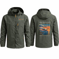 Thumbnail for Short S.45 Solent Mk 3 Stylish Jackets - Hooded Windbreaker - Poster - Olive Green