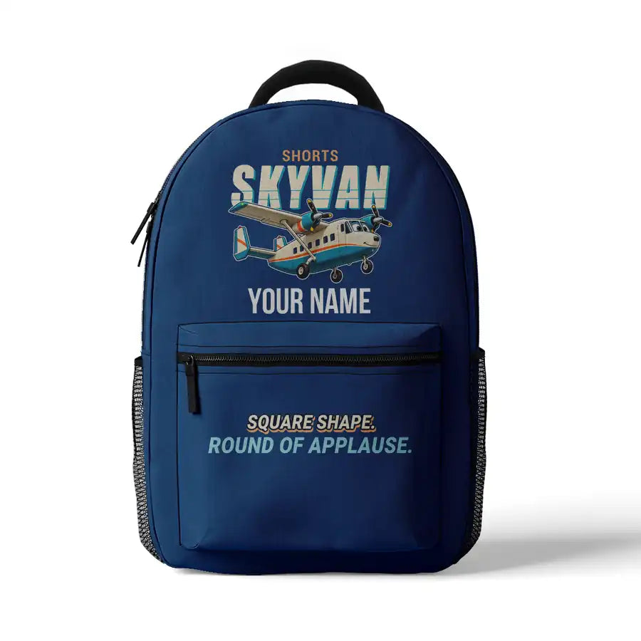Short SC.7 Skyvan Series 3 - 3D Backpack - Cartoon + Name - Blue