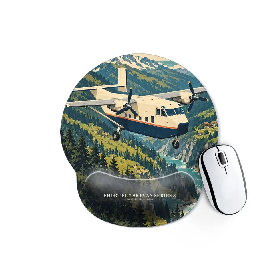 Short SC.7 Skyvan Series 3 - 3D - Ergonomic Mouse Pad - Full Print