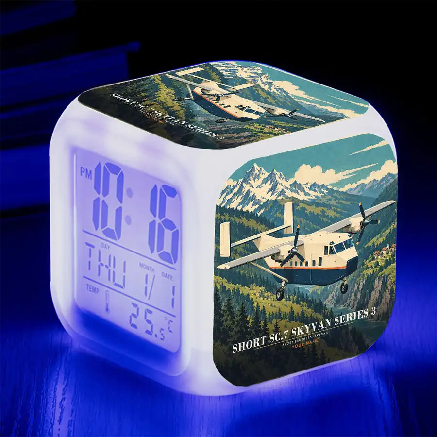 Short SC.7 Skyvan Series 3 - 3D + Name - Alarm Clock