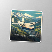Thumbnail for Short SC.7 Skyvan Series 3 - 3D - Square Sticker - Close-up
