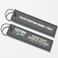 Thumbnail for Short SC.7 Skyvan Series 3 Aviator Key Chains - Gray - Cartoon - Personalized