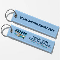 Thumbnail for Short SC.7 Skyvan Series 3 Aviator Key Chains - Light Blue - Cartoon - Personalized