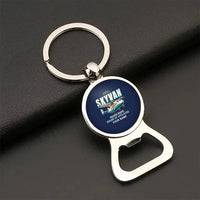 Thumbnail for Short SC.7 Skyvan Series 3 - Cartoon + Name - Bottle Opener Key Chain - Navy Blue