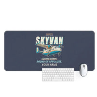 Thumbnail for Short SC.7 Skyvan Series 3 - Cartoon + Name - Desk Mat - Navy Blue