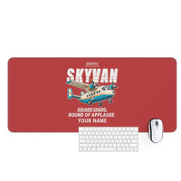 Thumbnail for Short SC.7 Skyvan Series 3 - Cartoon + Name - Desk Mat - Red