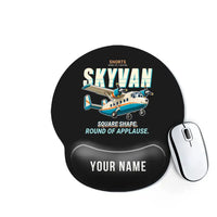 Thumbnail for Short SC.7 Skyvan Series 3 - Cartoon + Name - Ergonomic Mouse Pad - Black