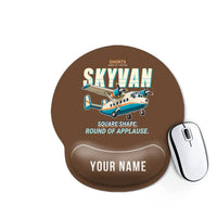 Thumbnail for Short SC.7 Skyvan Series 3 - Cartoon + Name - Ergonomic Mouse Pad - Brown