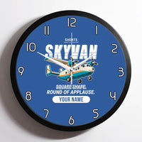 Thumbnail for Short SC.7 Skyvan Series 3 - Cartoon + Name - Framed - Blue