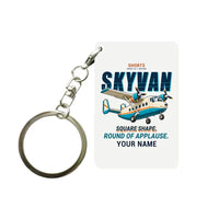 Thumbnail for Short SC.7 Skyvan Series 3 - Cartoon + Name - Key Chain - White