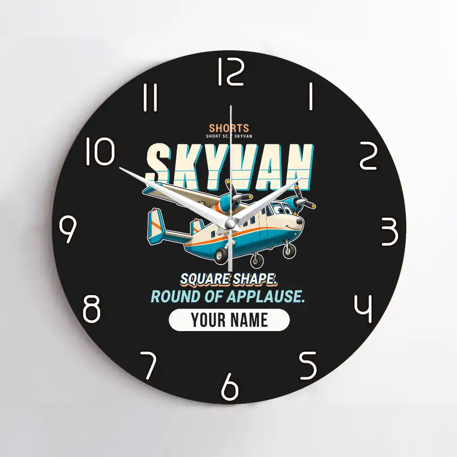 Short SC.7 Skyvan Series 3 - Cartoon + Name - No Frame - Black